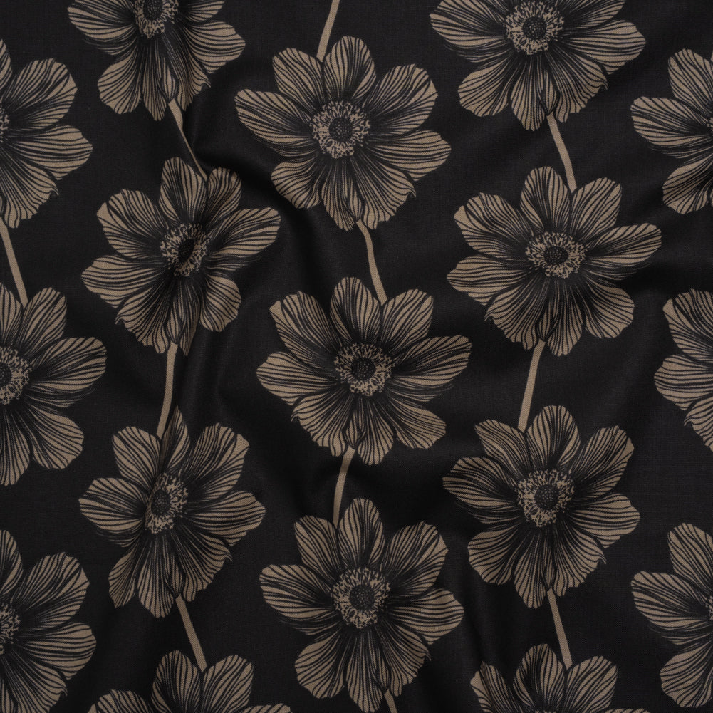 Printed Quilting Cotton by Anna Maria Textiles for Northcott - Silvertone Anemone Floral - Indelible Collection - Joann Fabrics