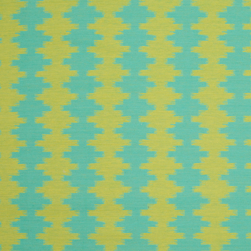 Jade/Lime Ikat-Like Stripes Lightweight Cotton Woven - Joann Fabrics
