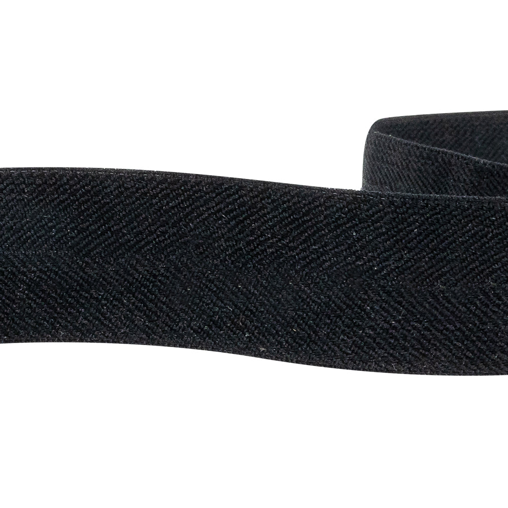 Italian Black Stretch Twill Tape - 1