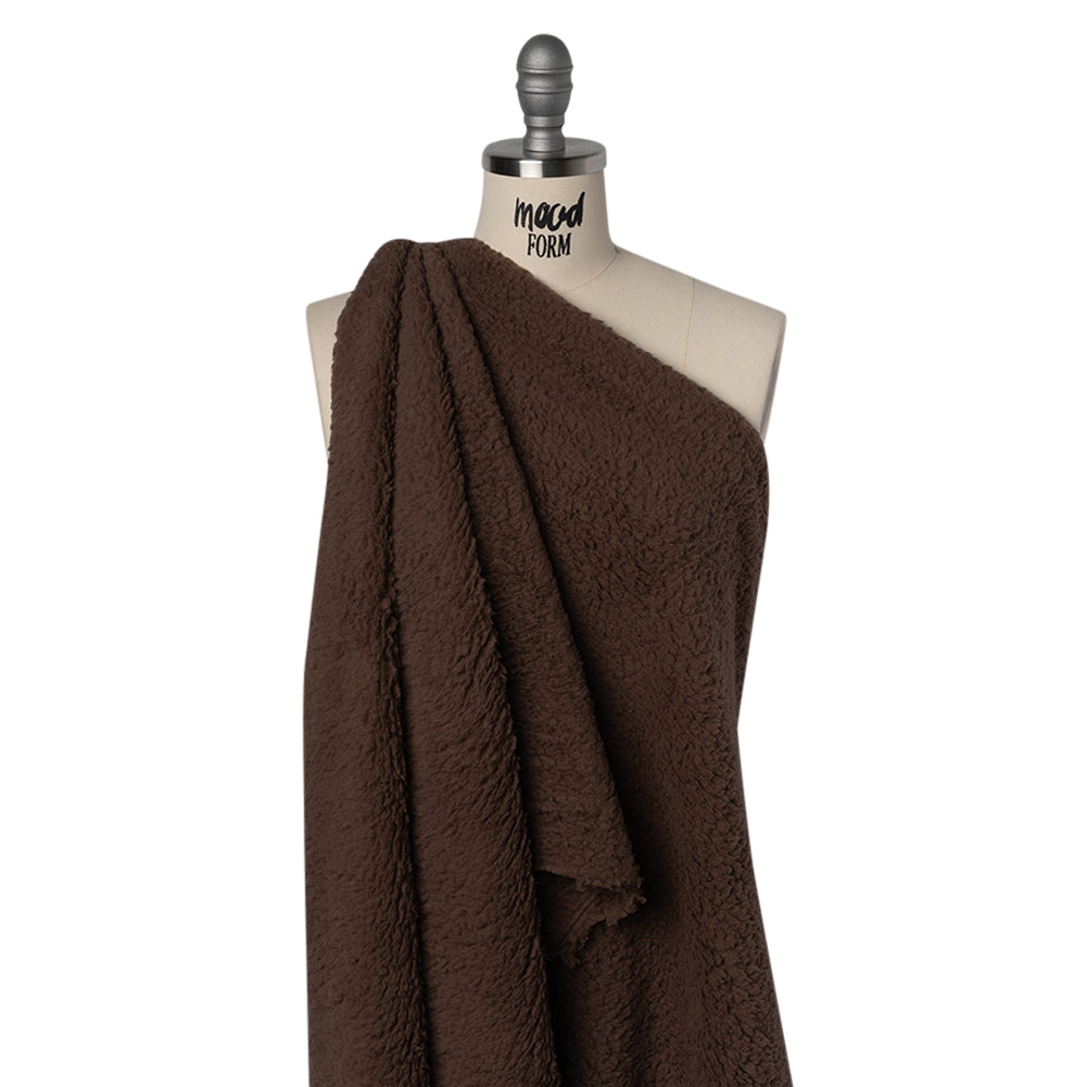 Double Faced Faux Shearling Fur - Mushroom Brown - Deadstock - Joann Fabrics