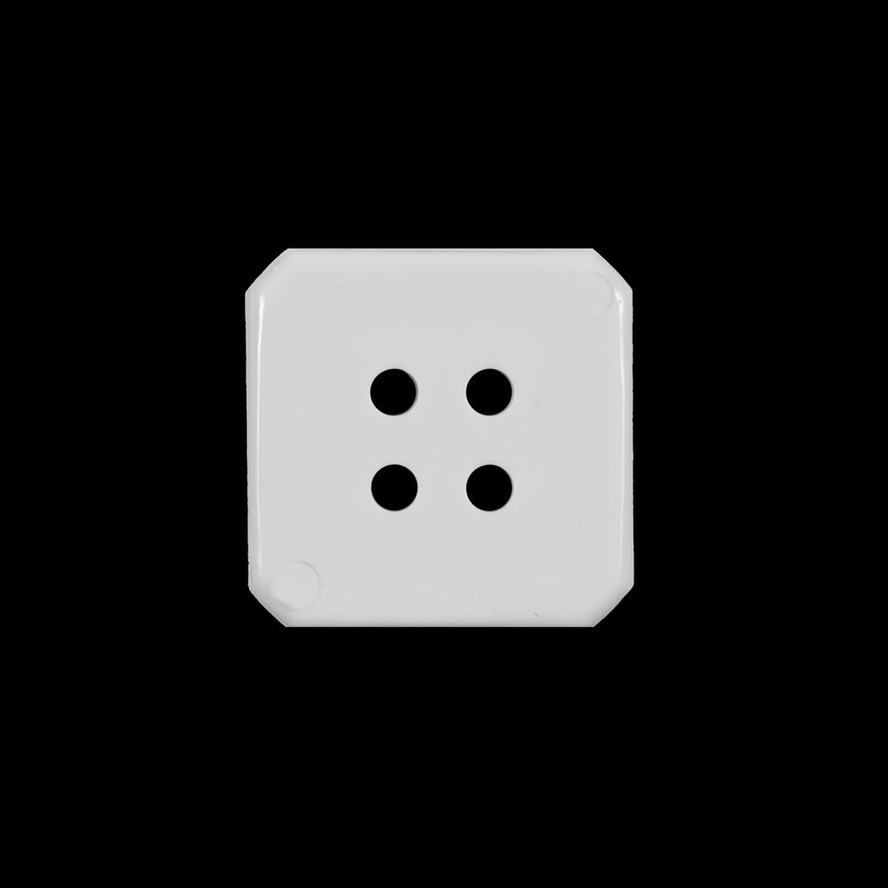 White Square Bevel Cut Button - 28L/18mm - Joann Fabrics