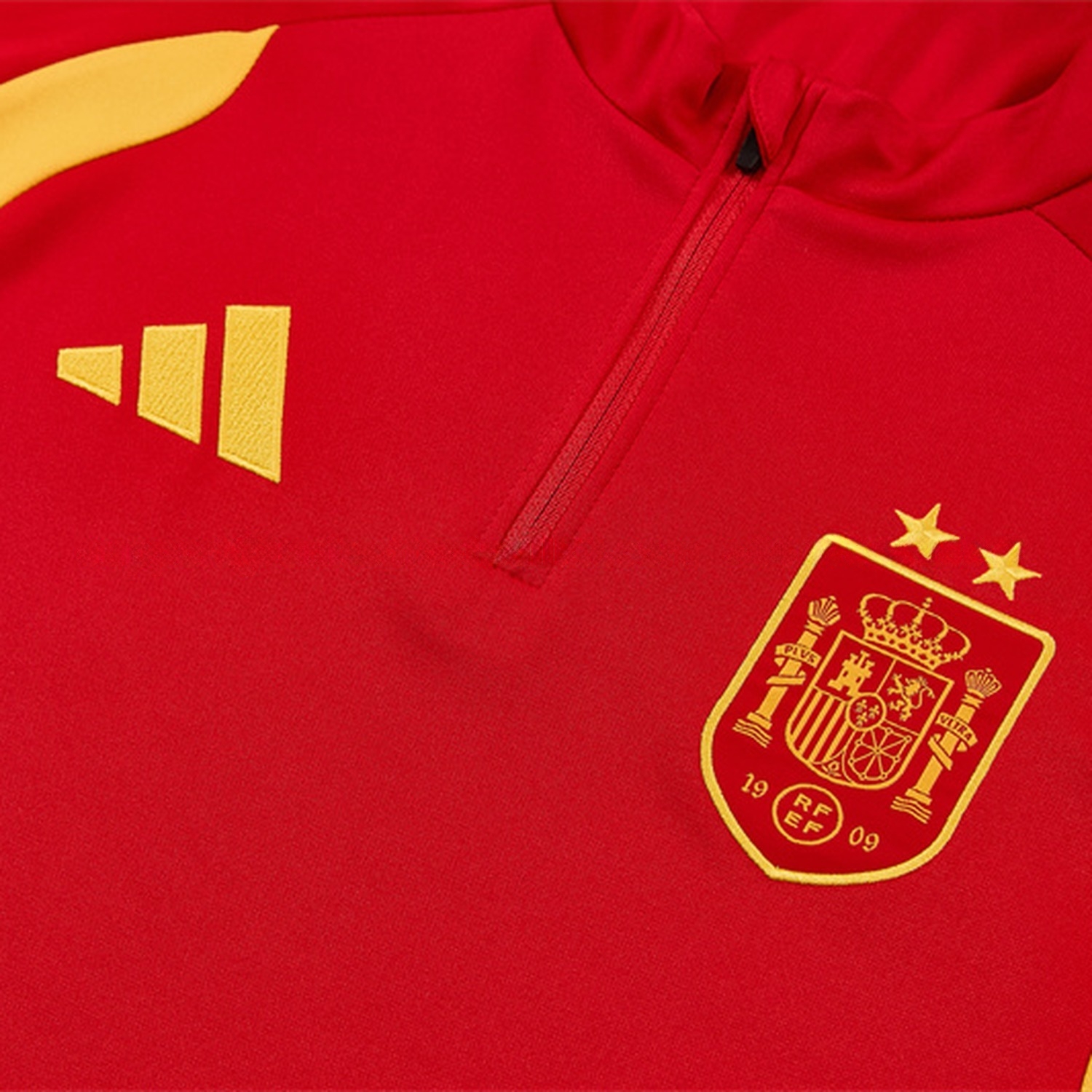 Spain 2026 Kids Long Sleeve Training Set - Red Top & Deep Blue Pants - UnitedFutballJersey