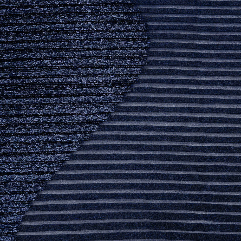 Metallic Navy Blue Waves Pleated Luxury Burnout Brocade - Joann Fabrics