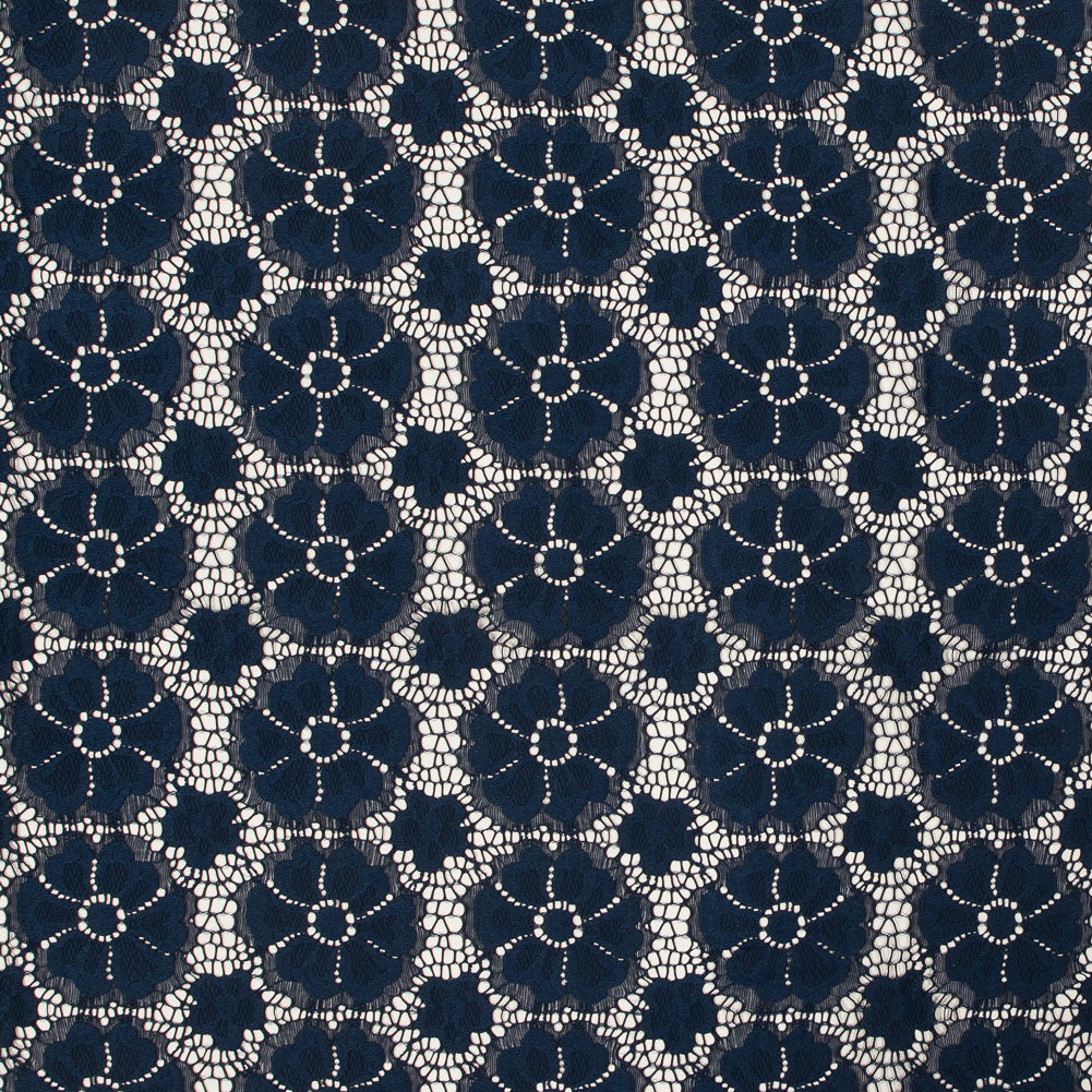 Stretch Crochet Lace - Navy Floral - Joann Fabrics