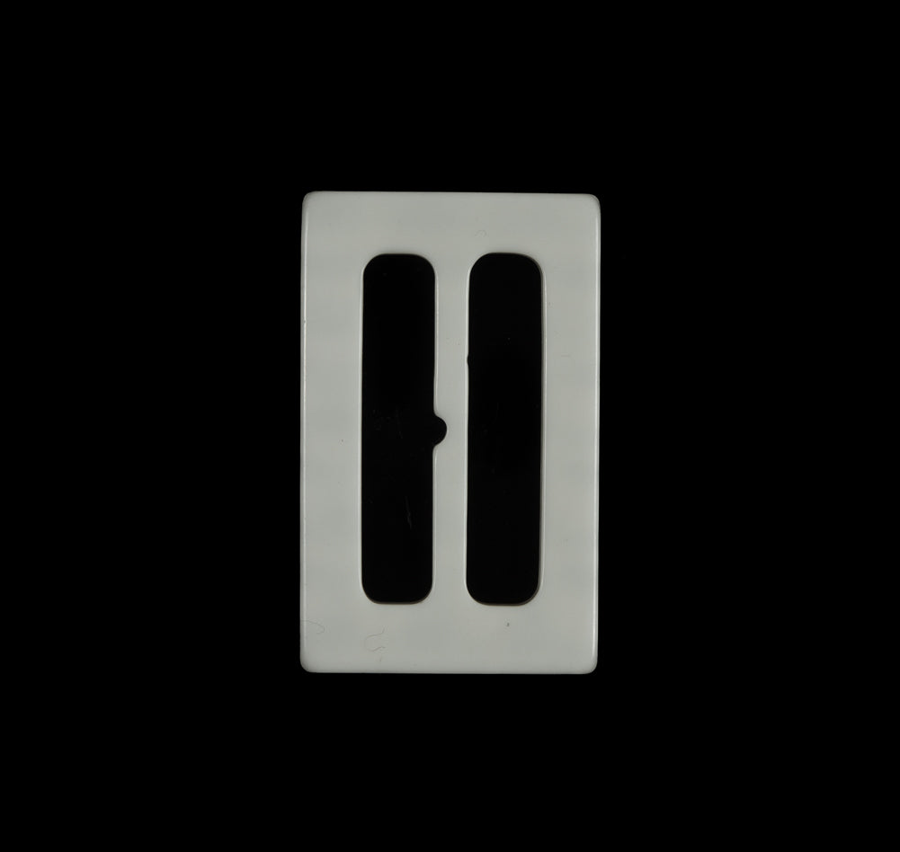 Ivory Rectangular Plastic Buckle - 2
