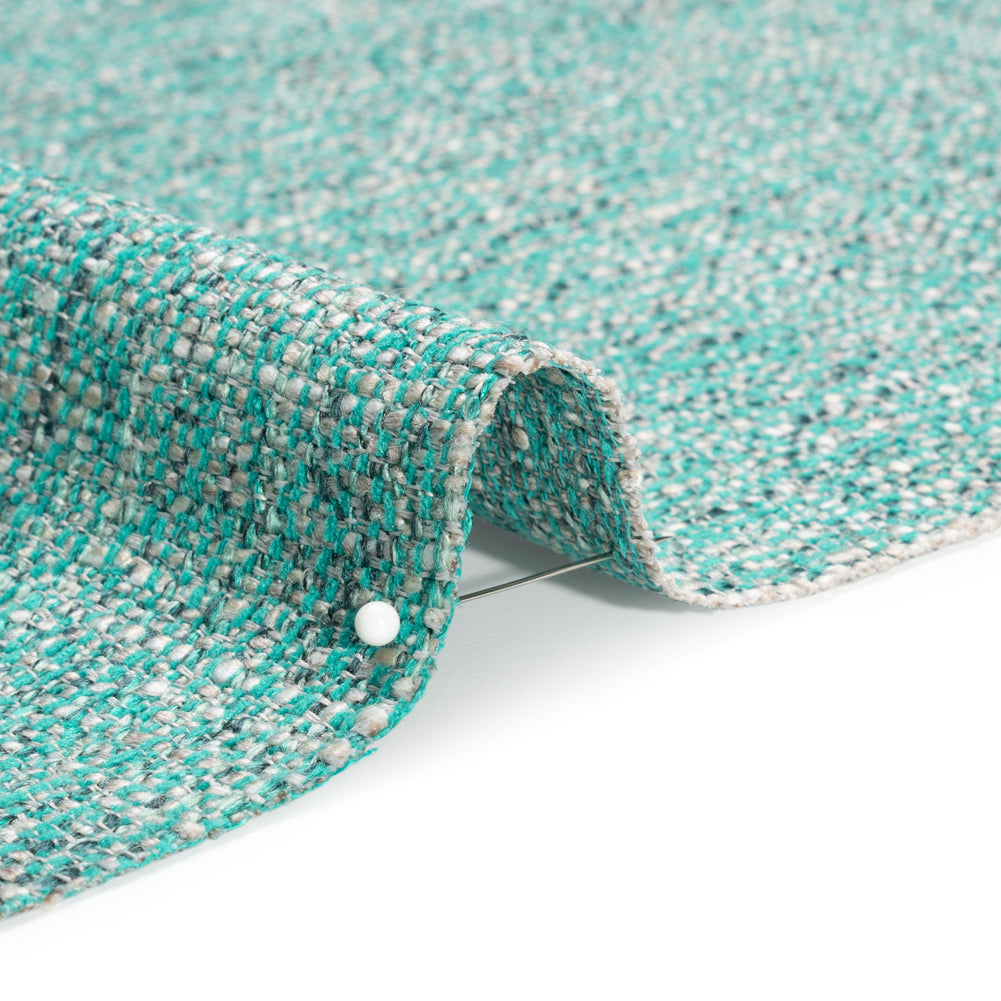 Tweed Upholstery Woven with Latex Backing - Turquoise - Heath Collection - Joann Fabrics