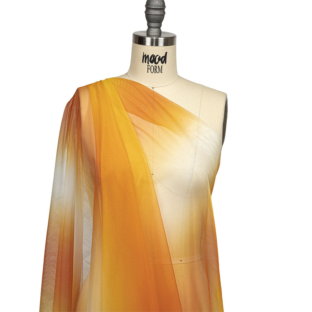 Ombre Stripes Shadow Tulle - Yellow, Orange and White - Joann Fabrics