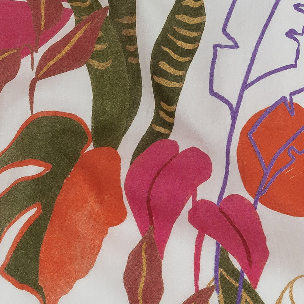 Mood Exclusive White Succulent Contours Cotton Shirting - Joann Fabrics