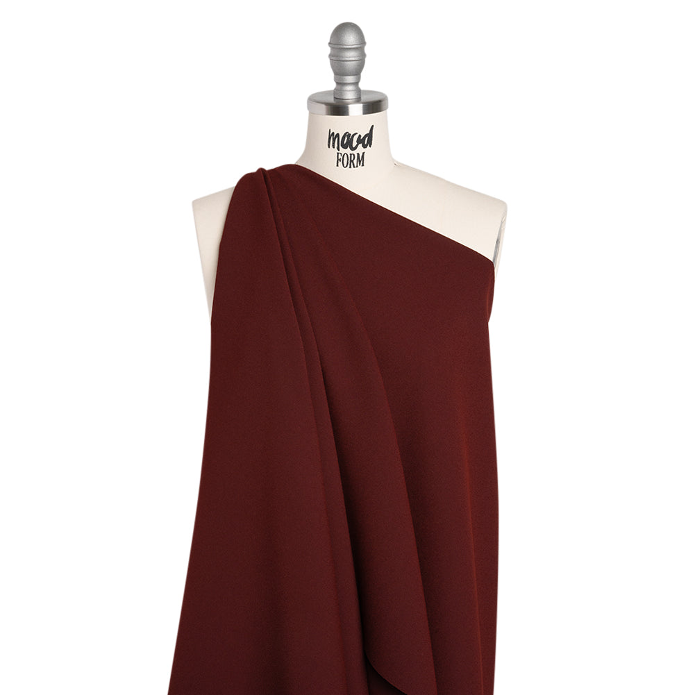 Stretch Polyester Crepe by Alex Perry - Bordeaux - Designer Deadstock - Joann Fabrics