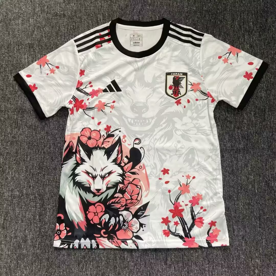 2025/2026 Japan Special Edition White Red Flower Fox Football Jersey 1:1 Thai Quality