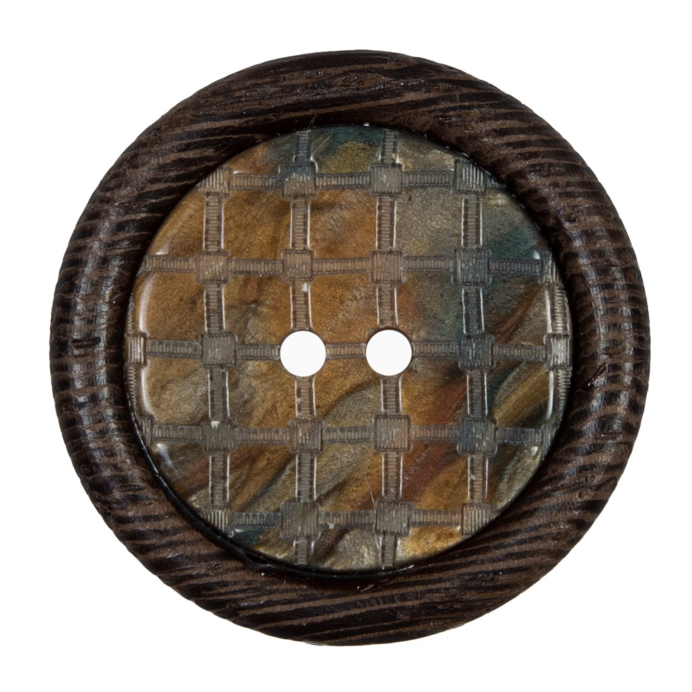 Brown Wooden 2-Hole Button - 55L/35mm - Joann Fabrics