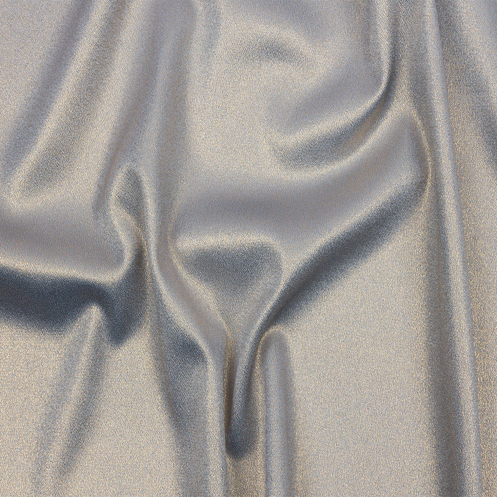 Stretch Polyester Crepe with Gold Foiling - Baby Blue - Devyn Collection - Joann Fabrics
