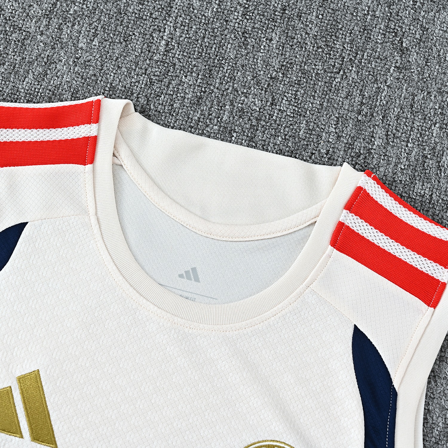 Bayern Munich 26-27 Vest Training Set - Cream Vest and Deep Blue With Light Blue Accents Shorts - UnitedFutballJersey