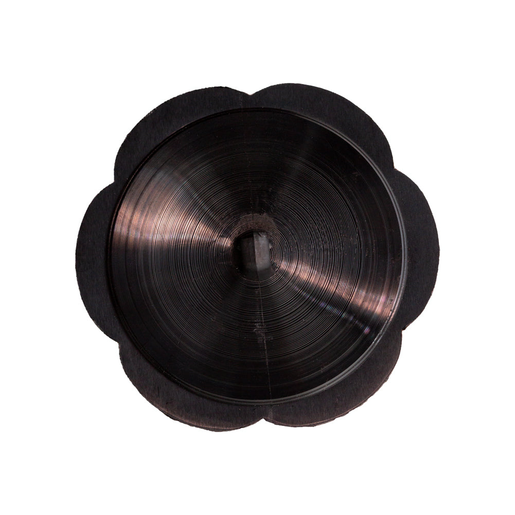 Italian Black Nylon Flower Shank Back Button - 2