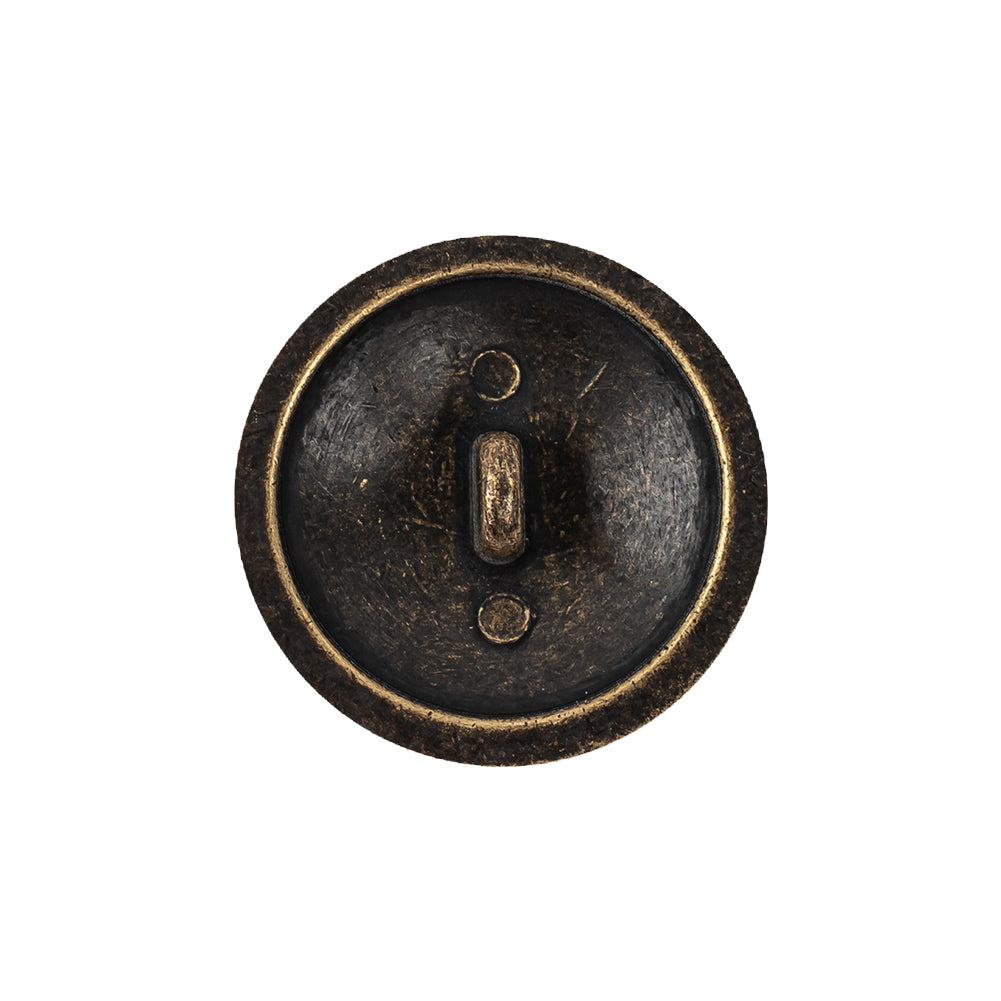 Old Brass Domed Metal Shank Back Button with Decorative Rim - 36L/23mm - Joann Fabrics