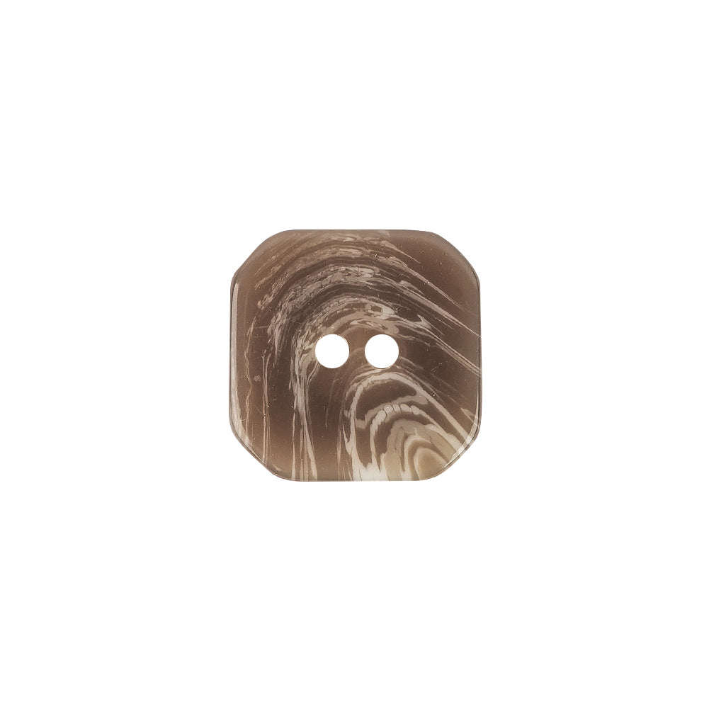 Brown and Gray Swirls Square 2-Hole Plastic Button - 28L/18mm - Joann Fabrics