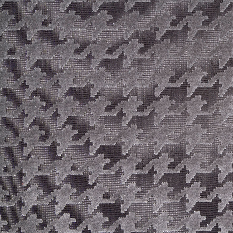 Charcoal Gray/Light Gray Houndstooth Velvet - Joann Fabrics