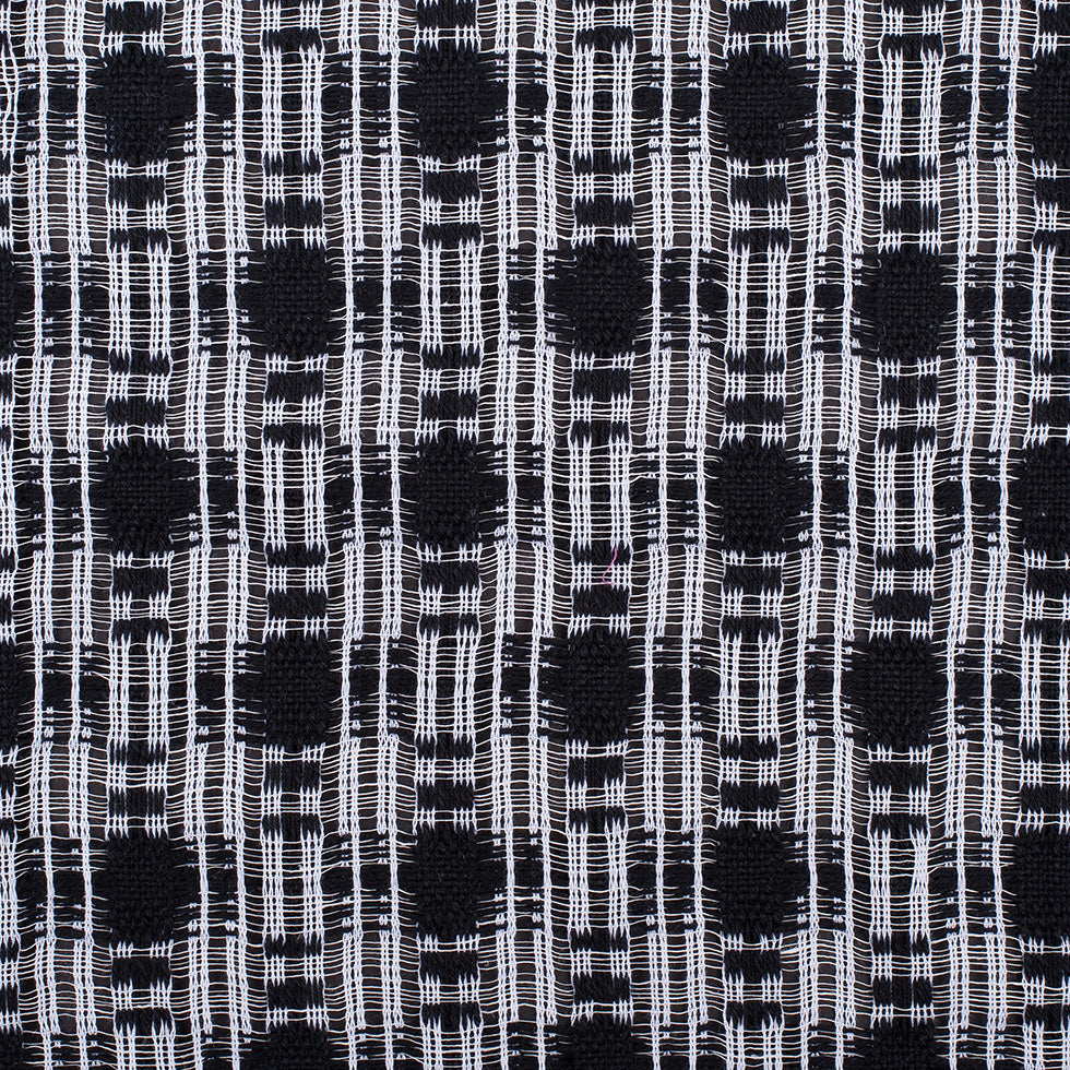 Black/White Open-Weave Checked Cotton Woven - Joann Fabrics