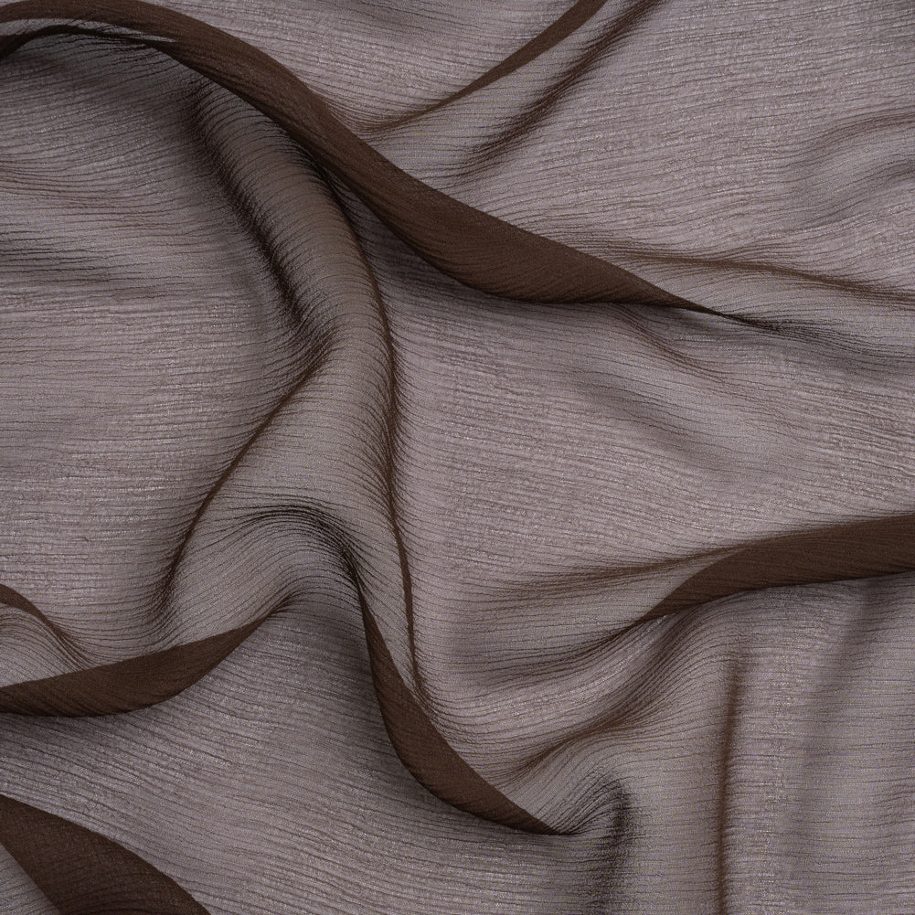 Crinkled Silk Chiffon - Dark Brown - Premium Collection - Joann Fabrics