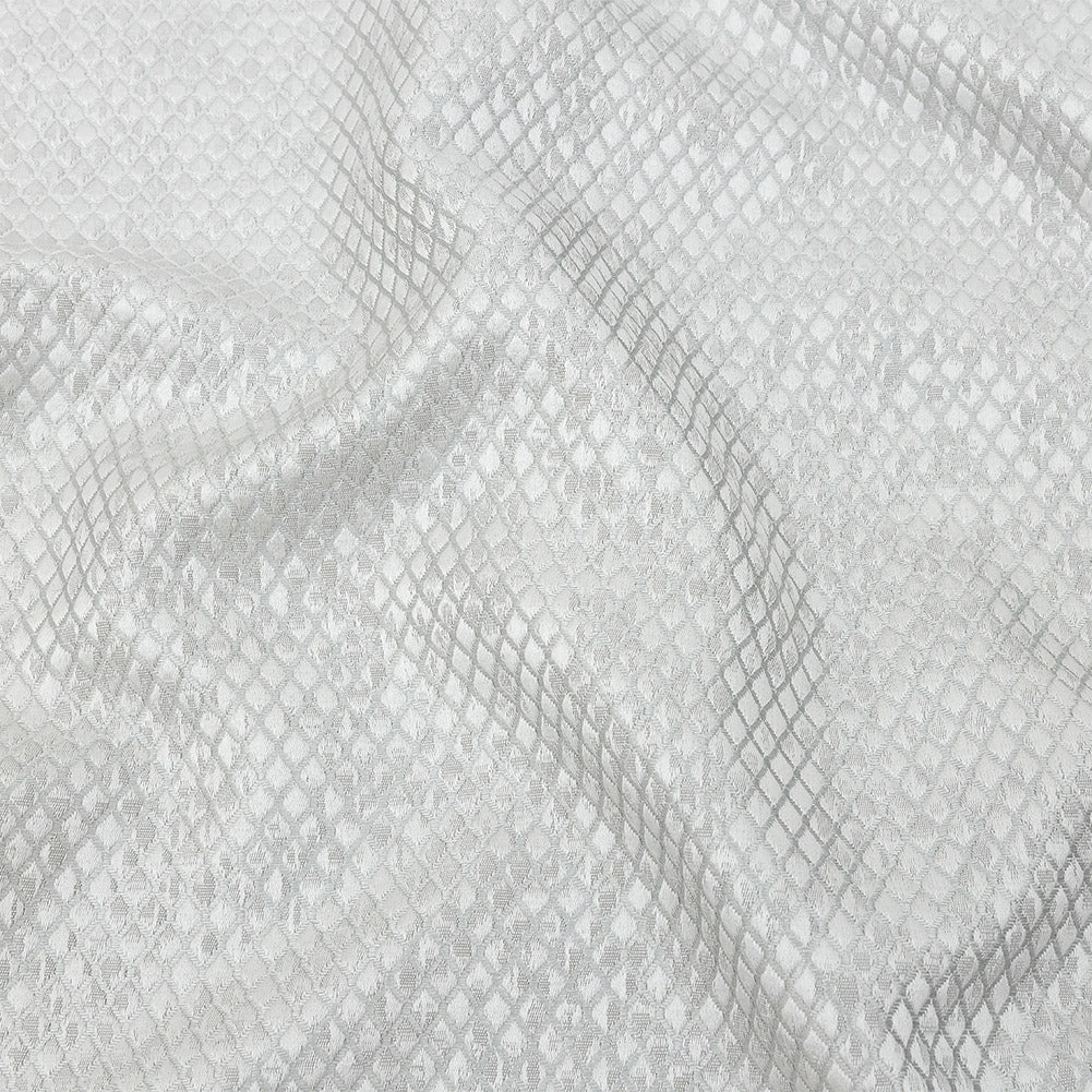 Polyester Jacquard - Platinum Diamonds - British Imported - Joann Fabrics