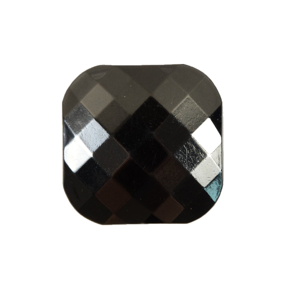 Faceted Square Gunmetal Plastic Button - 40L/25.5mm - Joann Fabrics