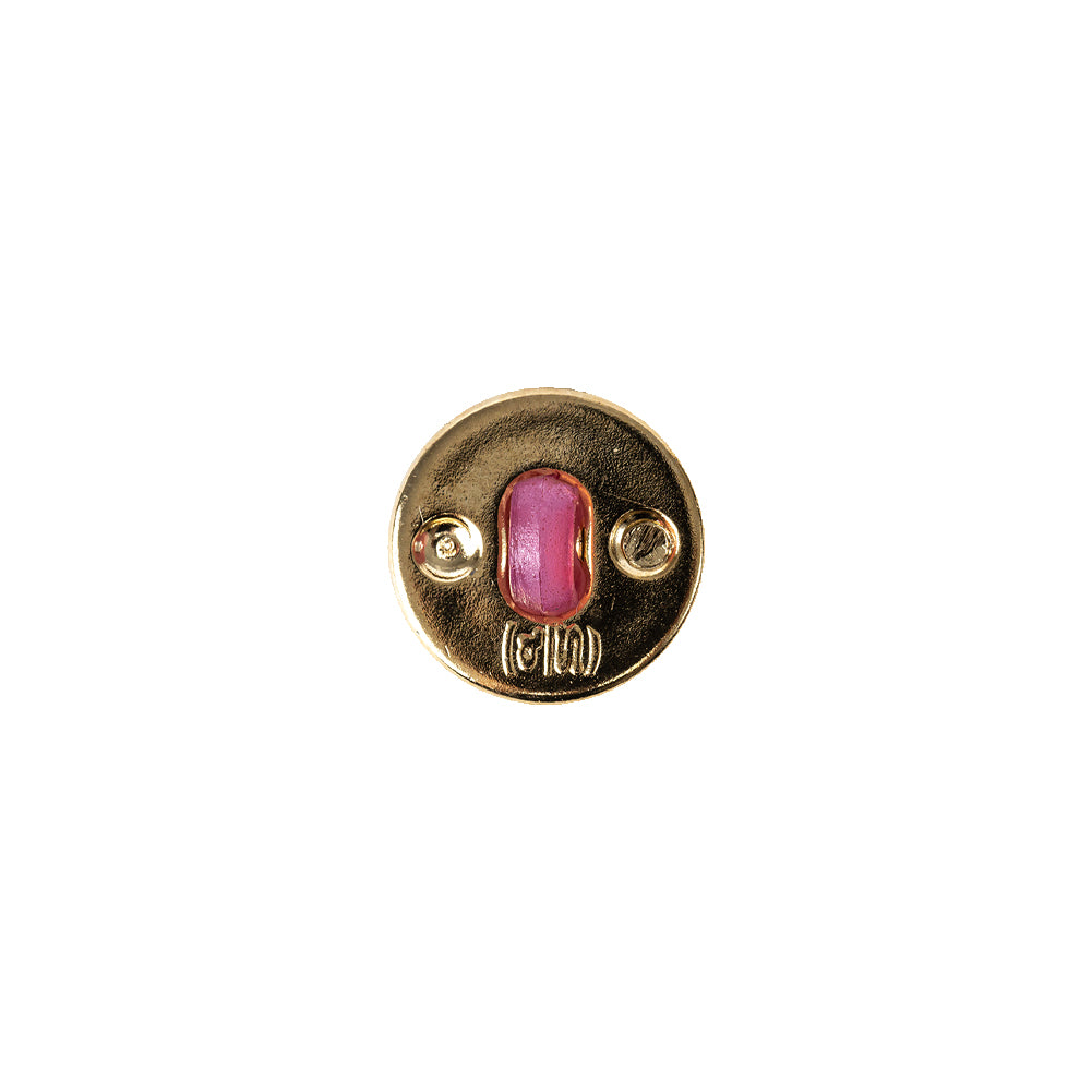 Italian Pink/Gold Shank Back Button - 18L/11.5mm - Joann Fabrics