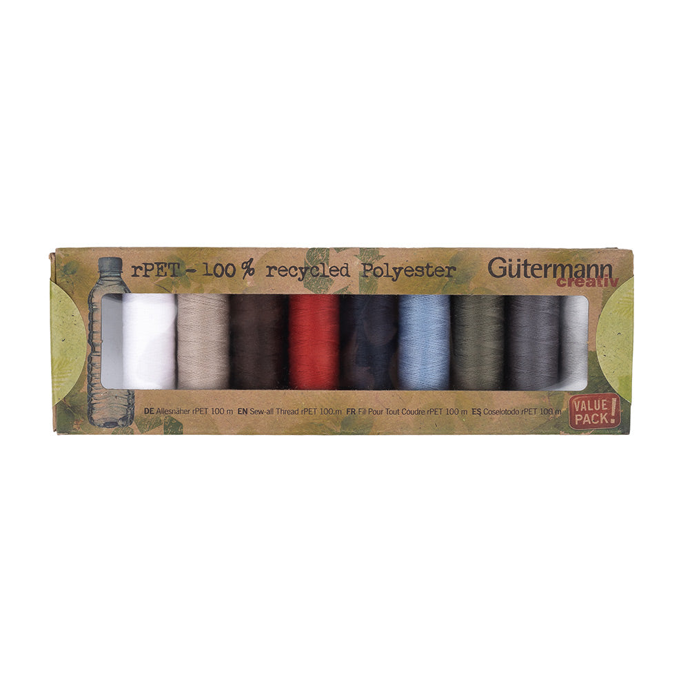 Gutermann Recycled Polyester Thread Set 10ct - Basic Shades - Joann Fabrics