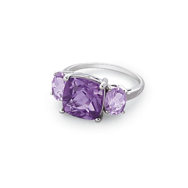 African and Brazilian Amethyst Sterling Ring - Northstyle Catalog