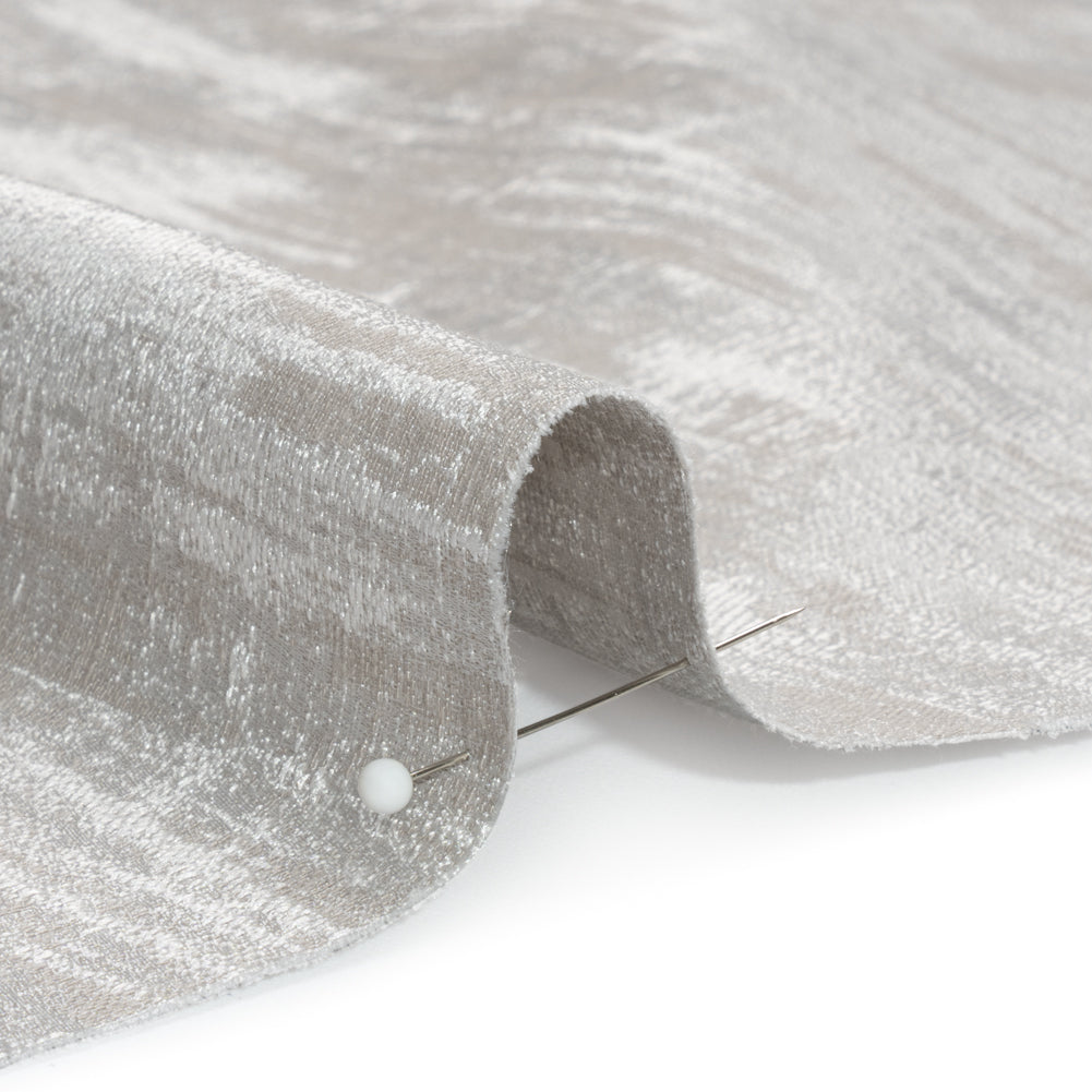 Drapery Jacquard - Silver Distressed Abstract - British Imported - Joann Fabrics