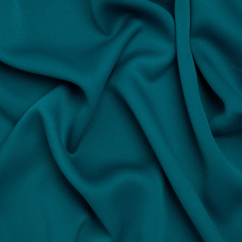 Satin Faced Polyester Crepe by Trina Turk - Alexandrite Teal - Designer Deadstock - Joann Fabrics