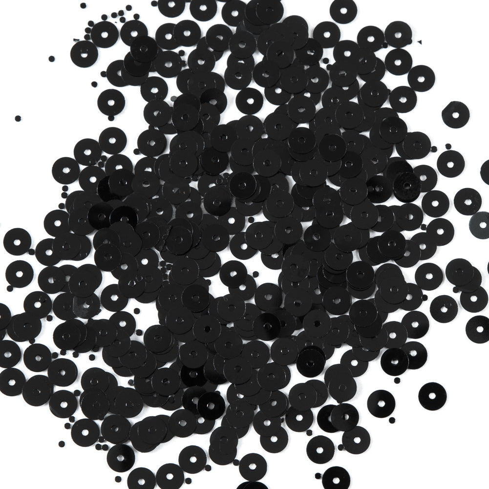 Bag of Black Transparent Bright Loose Sequins - 5mm - Joann Fabrics