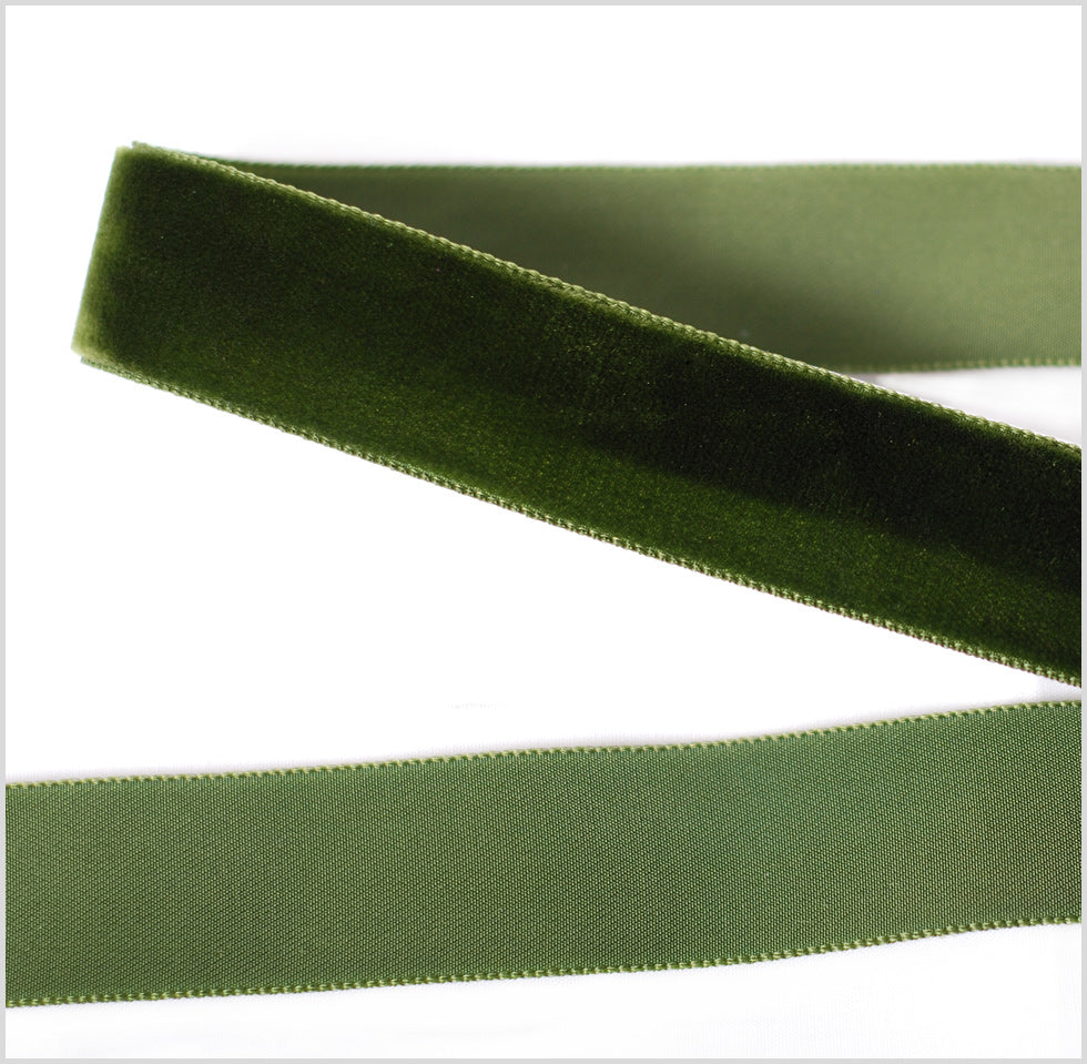 Single Faced Velvet Ribbon Made in Italy - 7/8