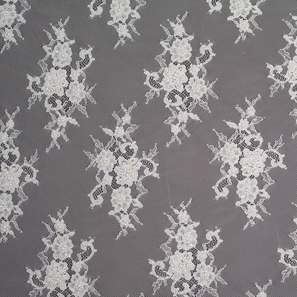 Beaded Lace - Off-White Floral - Joann Fabrics