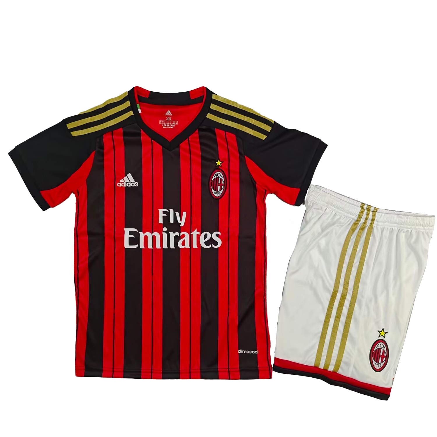 Retro AC Milan 2013-14 Home Kids Kit - UnitedFutballJersey