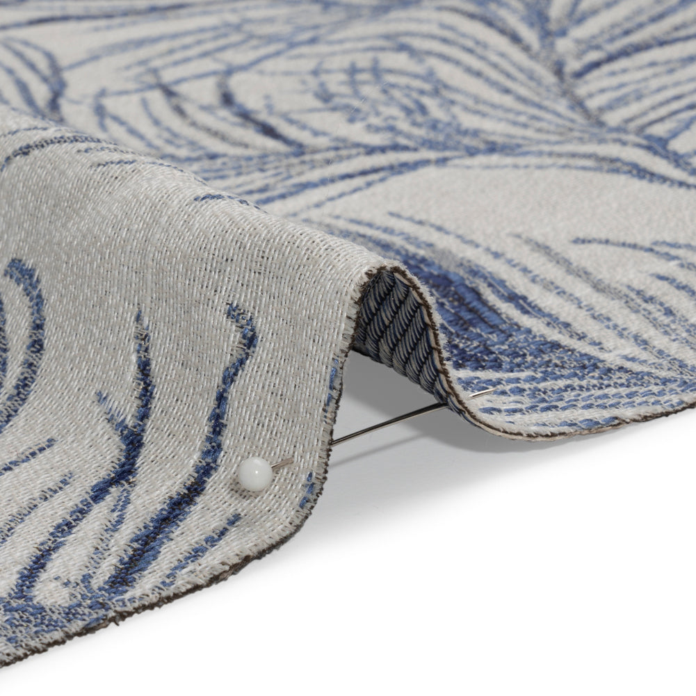 Indigo Peacock Feathers Upholstery Jacquard - Joann Fabrics