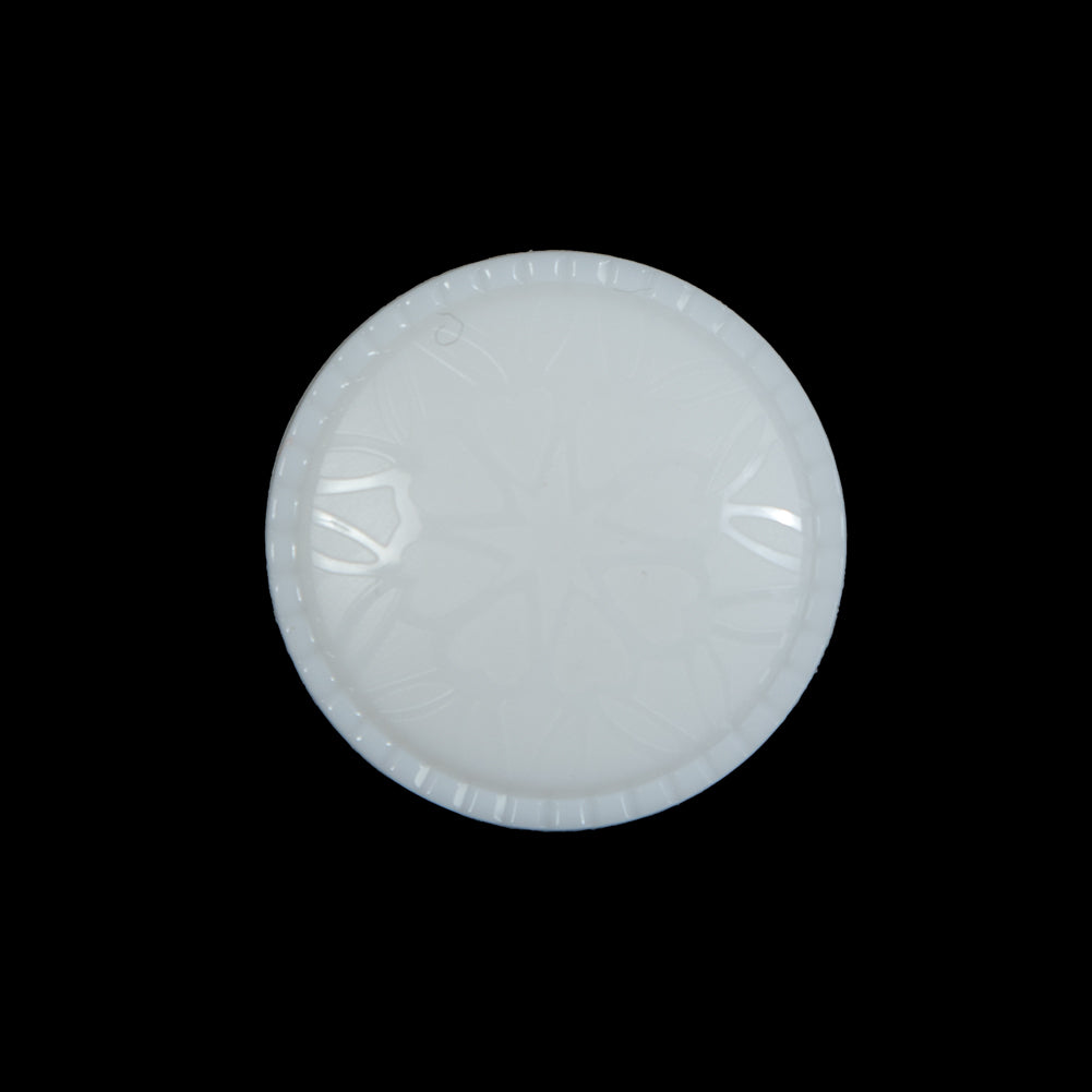 Italian White Shank Back Button with Etched Hearts - 36L/23mm - Joann Fabrics