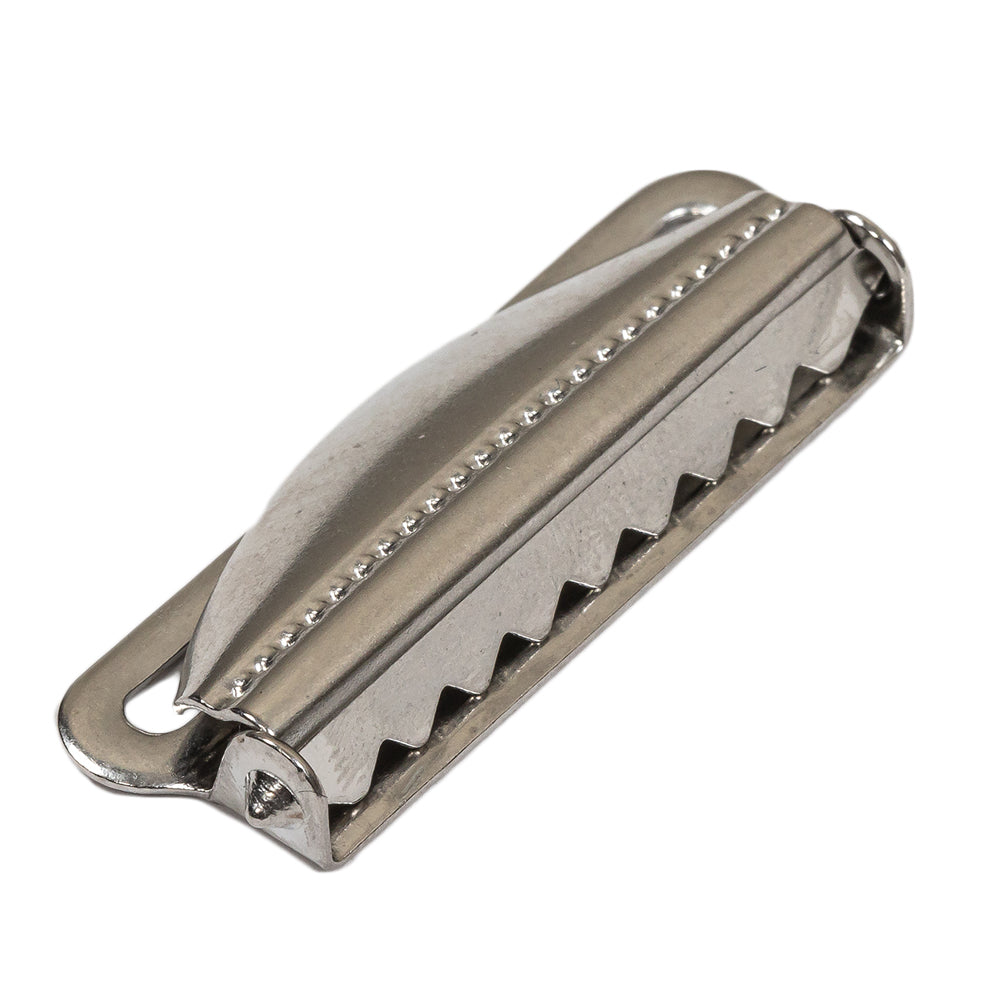 Silver Metal Suspender Slide Adjusters Pair - 1.5
