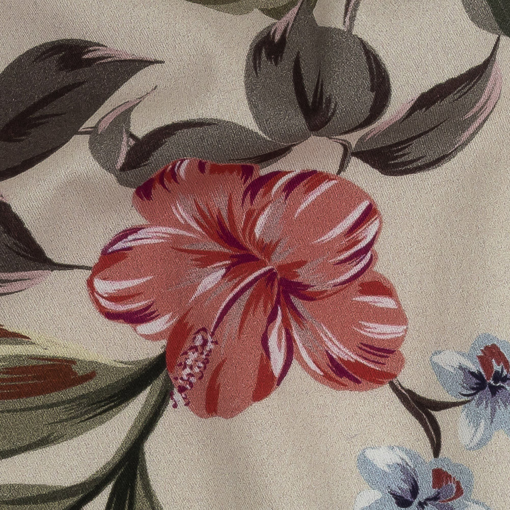 Mood Exclusive Whitecap Gray Painted Paradise Stretch Cotton Twill - Joann Fabrics