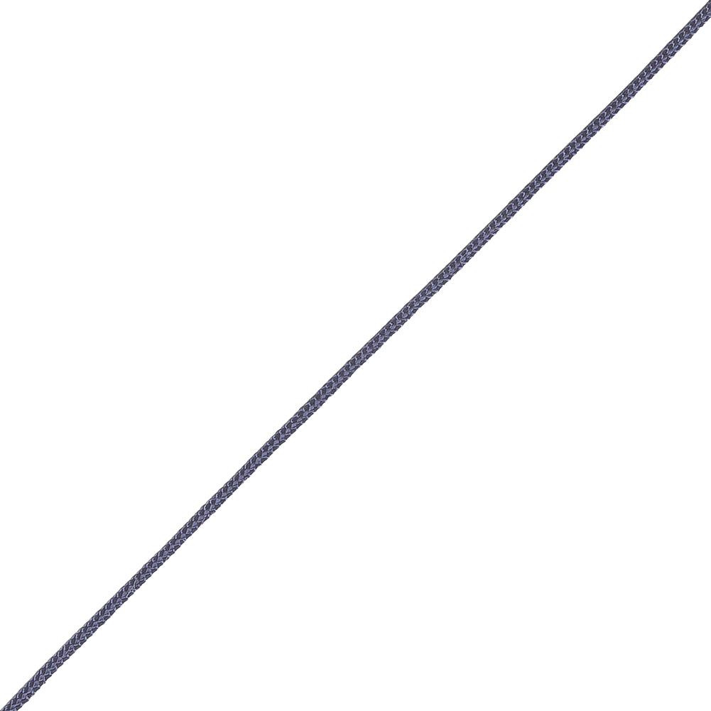 Maritime Blue Cotton Blend Braided Cord with White Lip - 0.25
