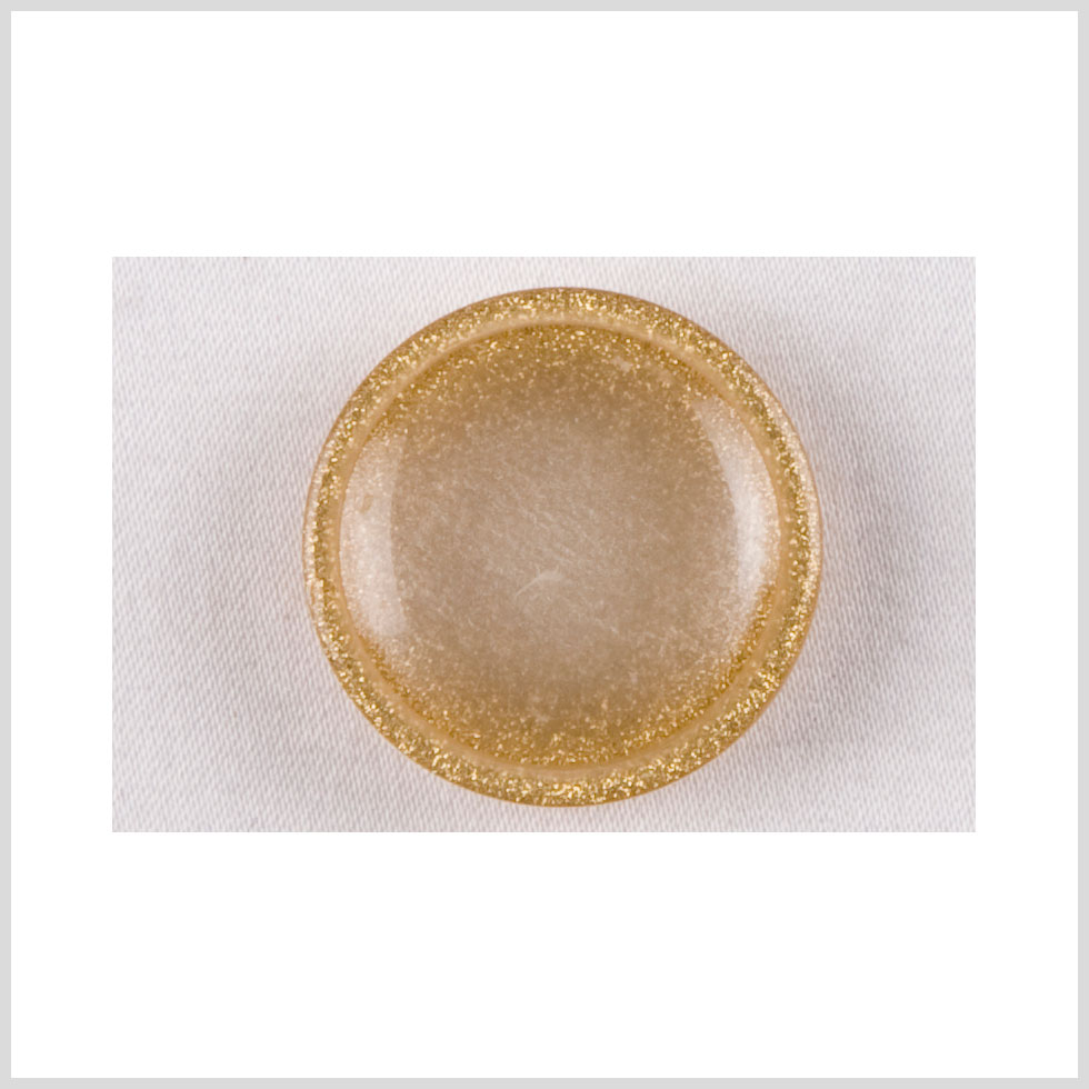 Plastic Shank Back Button - 36L/23mm - Ivory and Gold Glitter Dome - Joann Fabrics