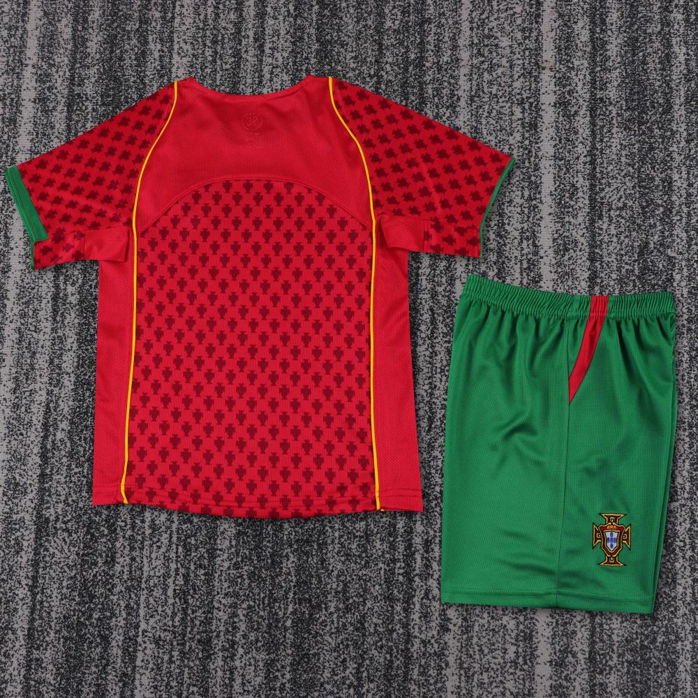 2004 Retro Portugal Home Football Shirt 1:1 Thai Quality Kids Size