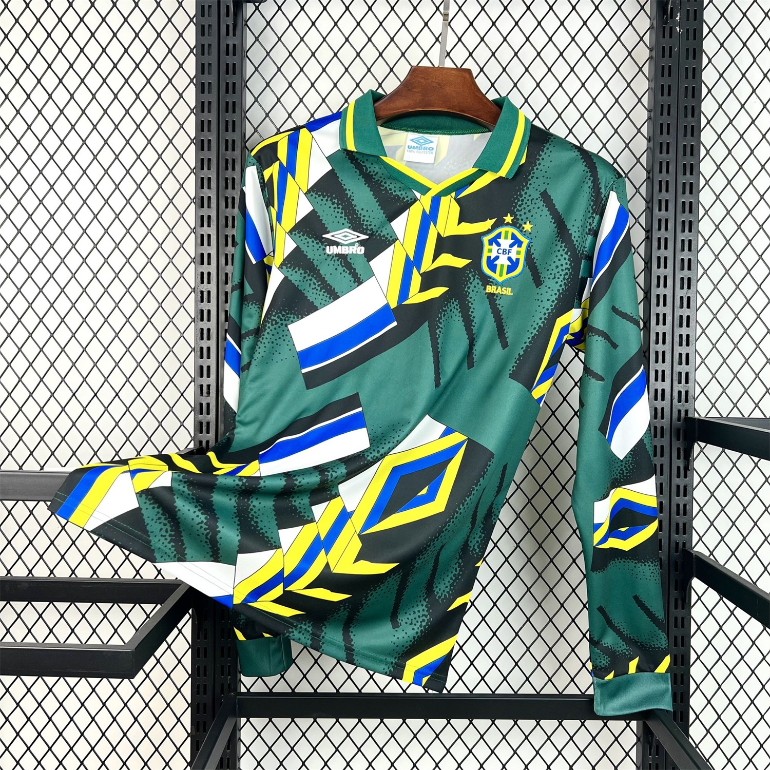 Retro Brazil 1994 Long Sleeves Goalkeeper Jersey - UnitedFutballJersey