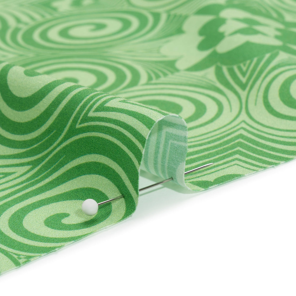 Mood Exclusive Green Artsy Aesthetic Stretch Cotton Poplin - Joann Fabrics