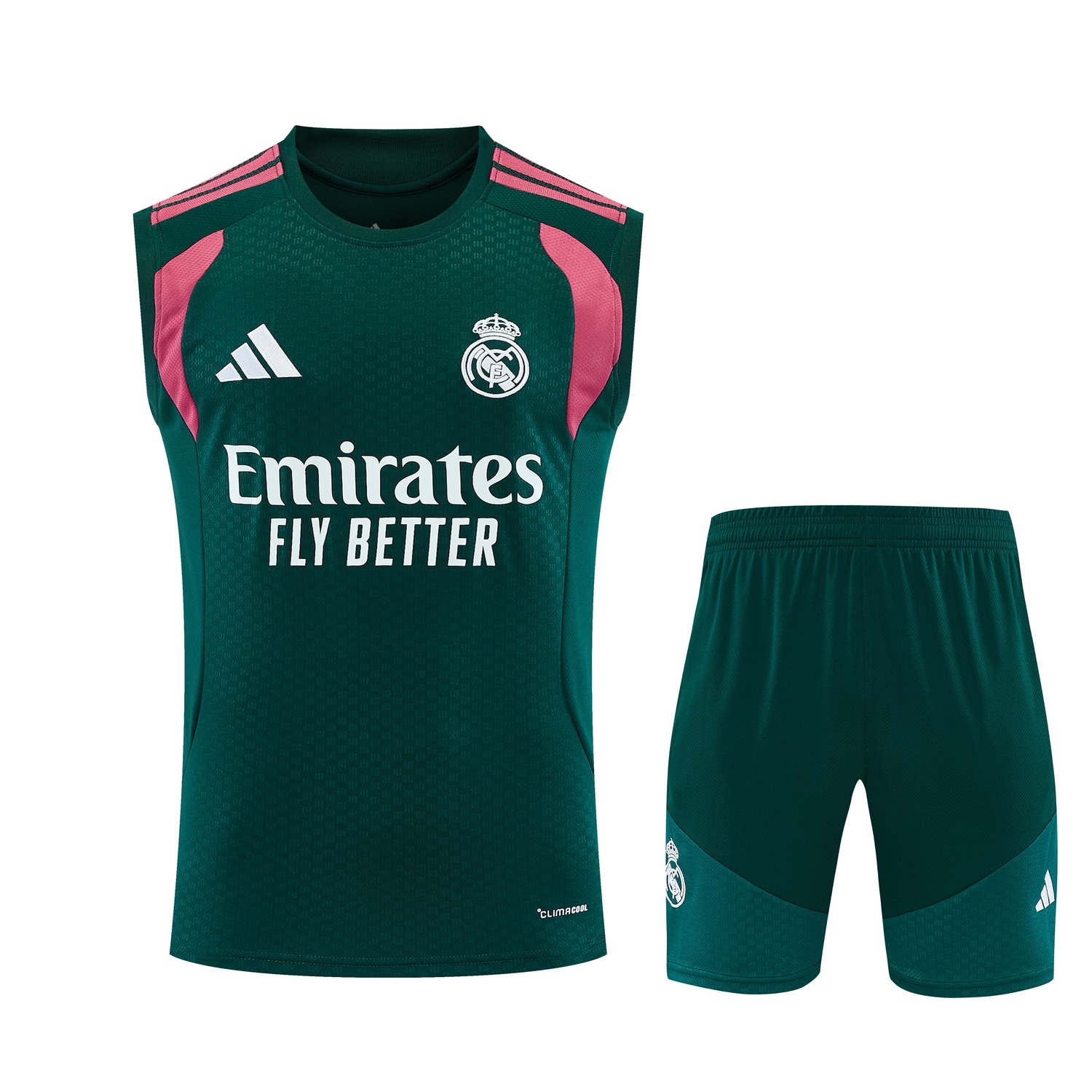 Real Madrid 26-27 Vest Training Set - Dark Green Vest and Shorts - UnitedFutballJersey