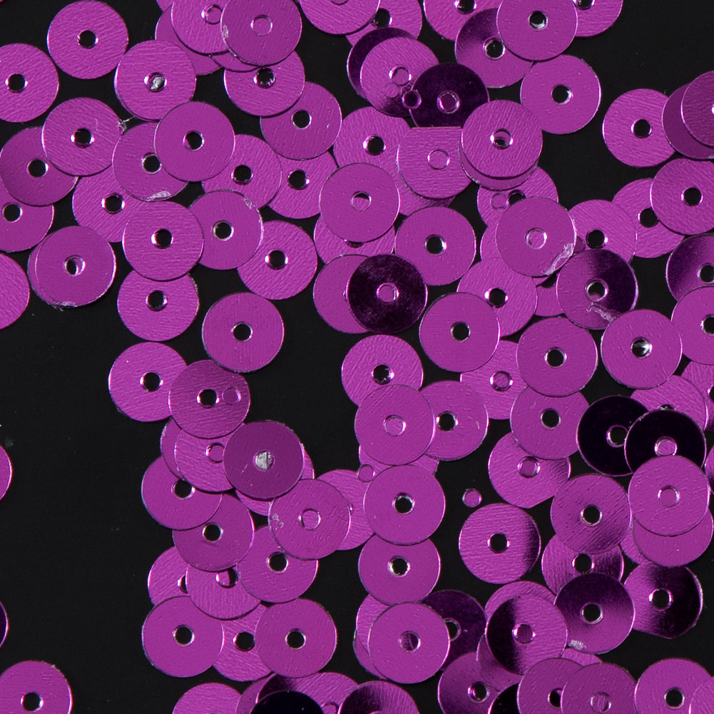 Bag of Fuchsia Color Loose Sequins with Silver Back - 5mm - Joann Fabrics