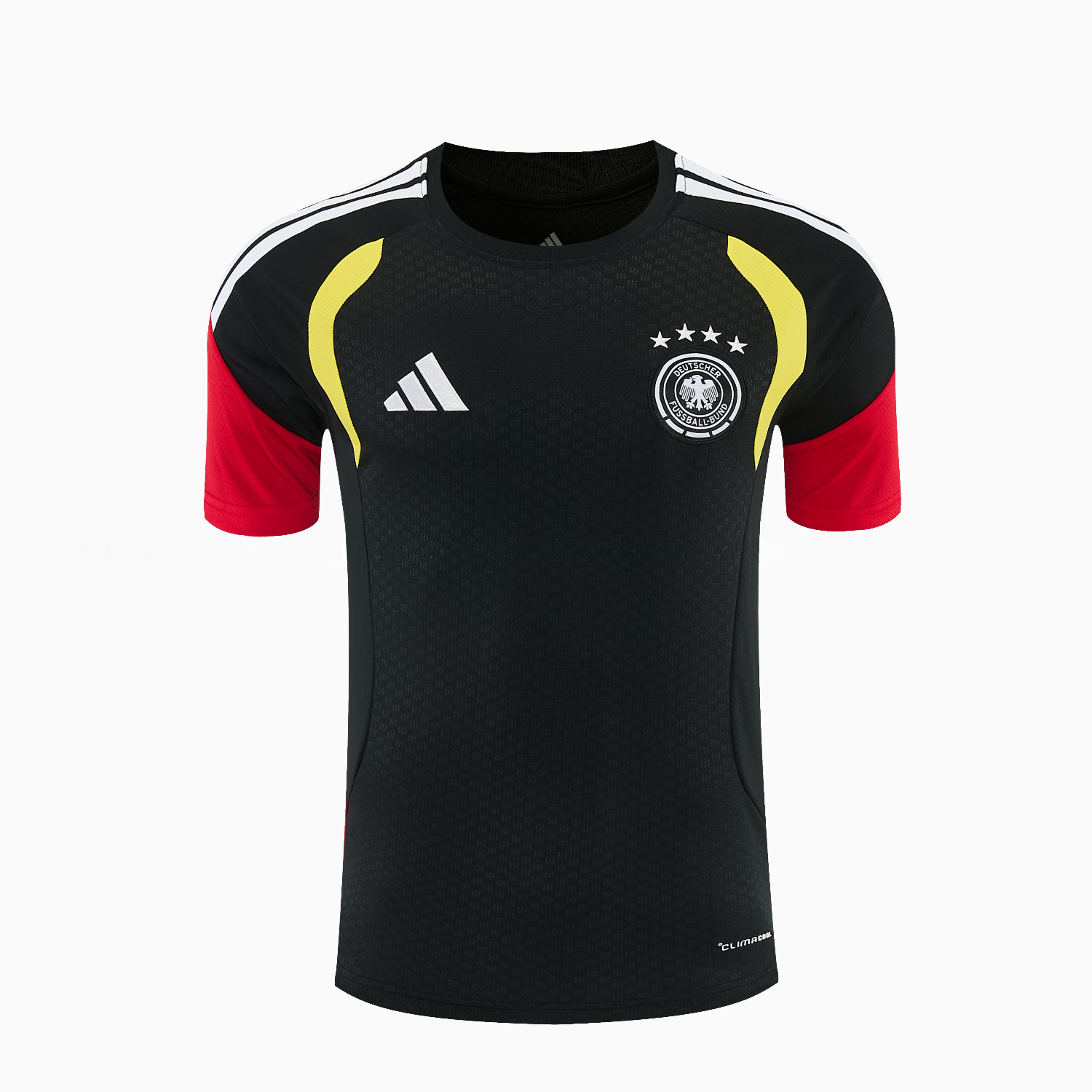 Germany 2026 Short-Sleeve Training Set - Black With Red Top & Black With Red Pants - UnitedFutballJersey