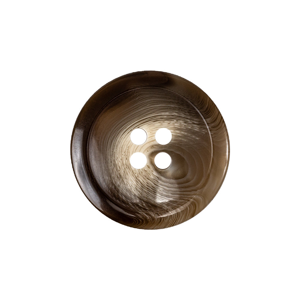 Taupe and Nut Brown Swirl Convex 4-Hole Button with Subtle Rim - 36L/23mm - Joann Fabrics