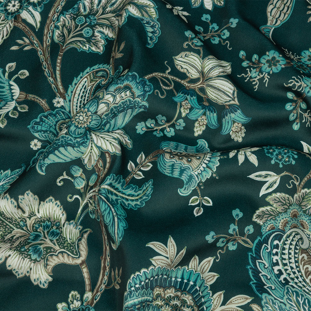 Polyester Microvelvet Print - River Jacobean Floral - British Imported - Joann Fabrics