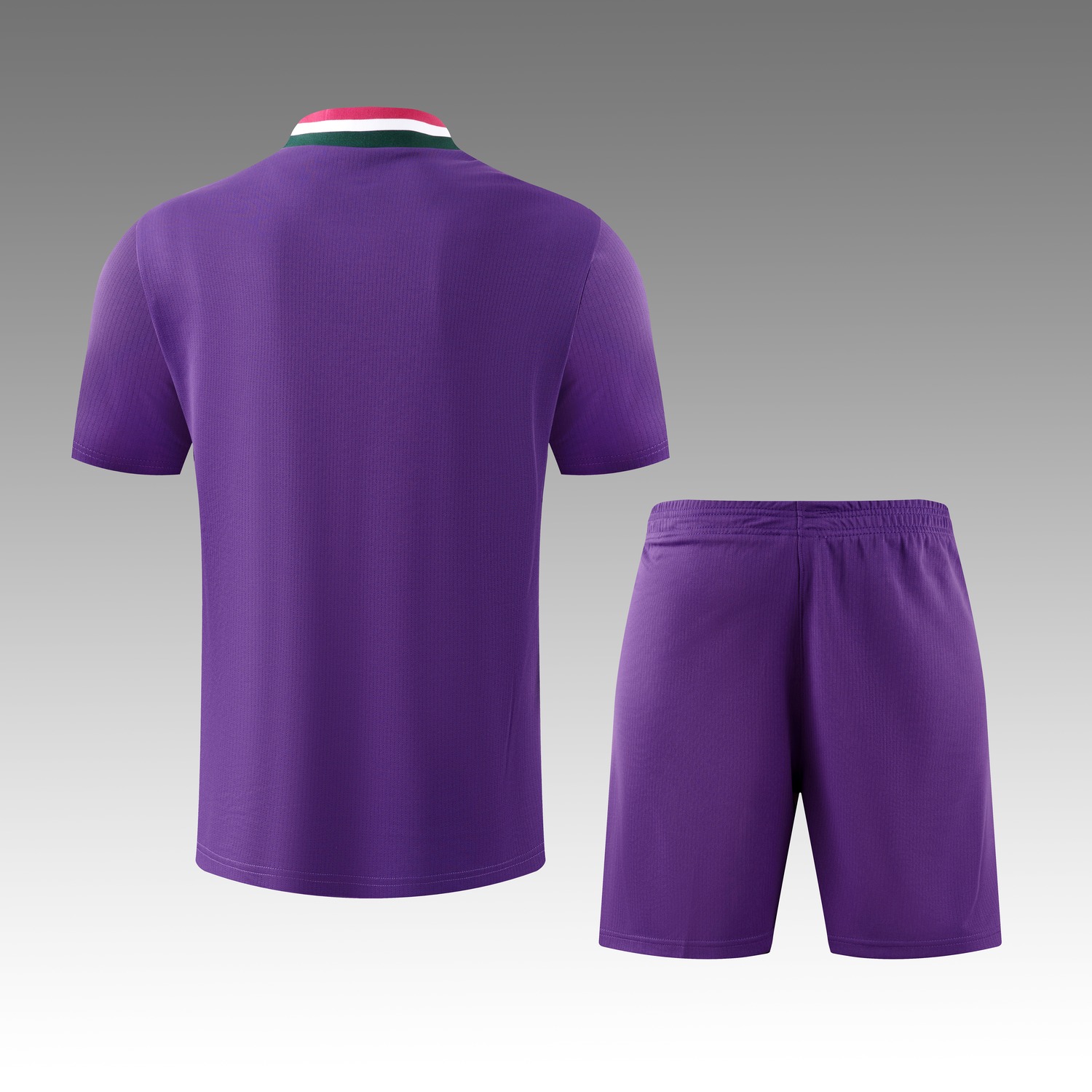 Real Madrid 26-27 Retro Style Short-Sleeve Training Set - Purple Top & Purple Shorts - UnitedFutballJersey