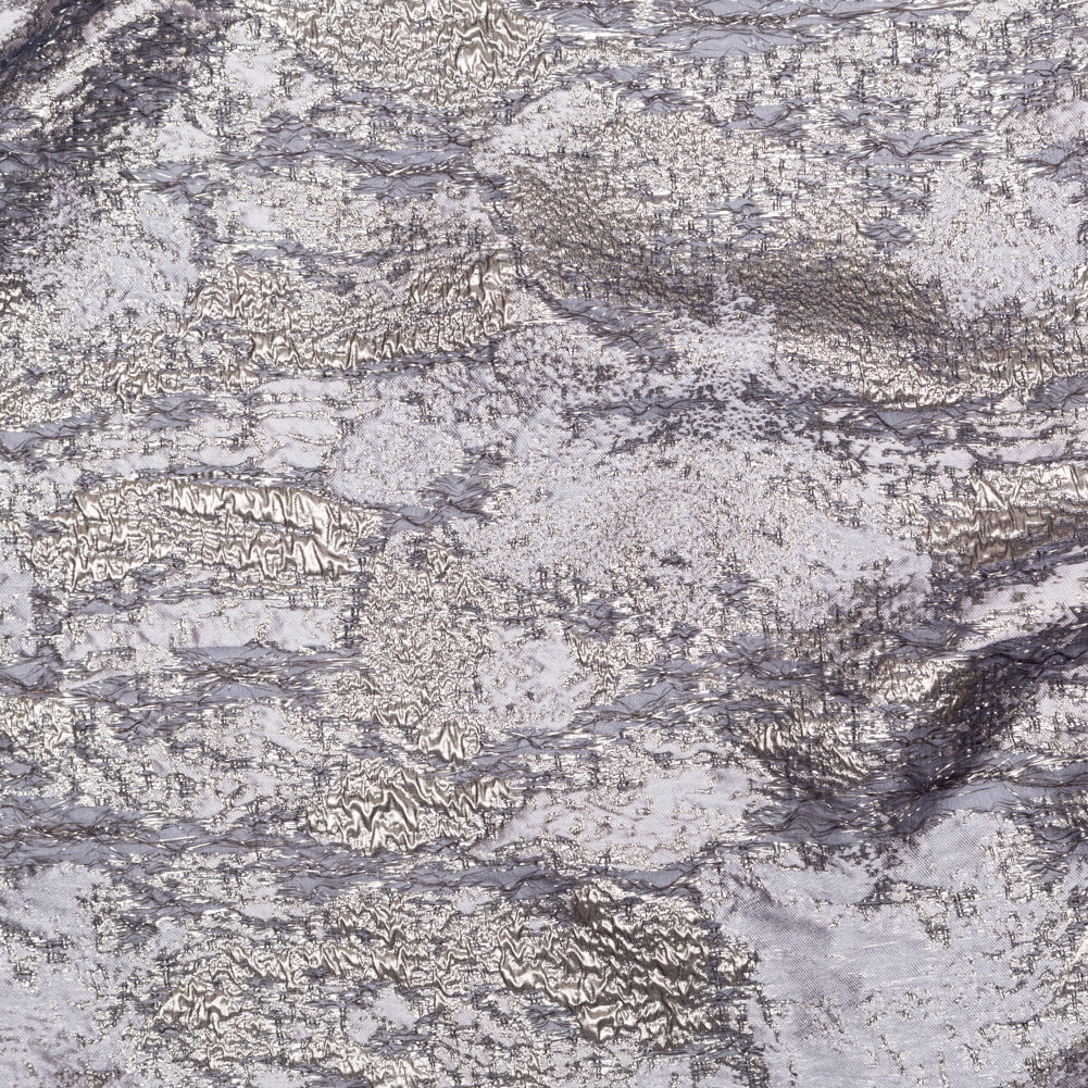 Metallic Aluminum and Orchid Haze Abstract Luxury Brocade - Joann Fabrics